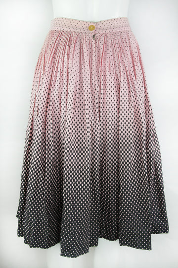 Vintage 50s Polkadot Pleated Skirt - S