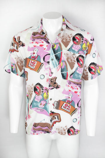 Vintage 90s Patterned Shirt - M