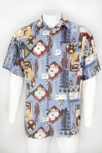 Vintage 90s Patterned Shirt - L