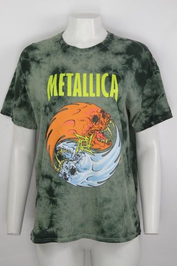 Vintage Metallica Pushhead Designed Tie Dye T-shirt - M
