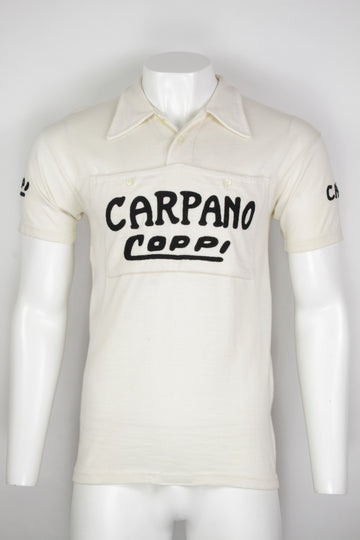 Vintage 70s Carpano Coppi Embroidered Cycling Jersey  - M