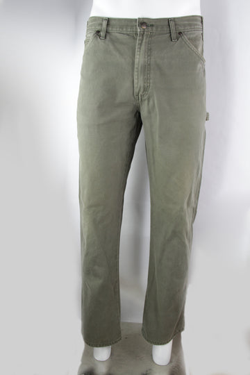 Vintage Dickies Khaki Canvas Carpenter Workwear Trousers – M