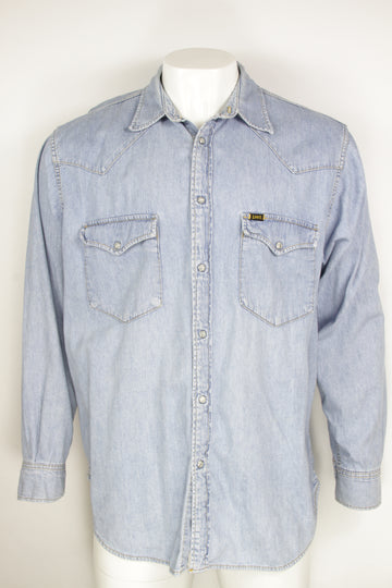 Vintage Lee Western Style Denim Shirt - XL