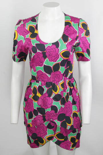 Vintage Guy Laroche Floral Dress - S