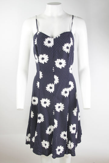 Vintage 90s Flower and Dot dress - M