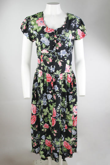 Vintage 90s Flower Dress - M