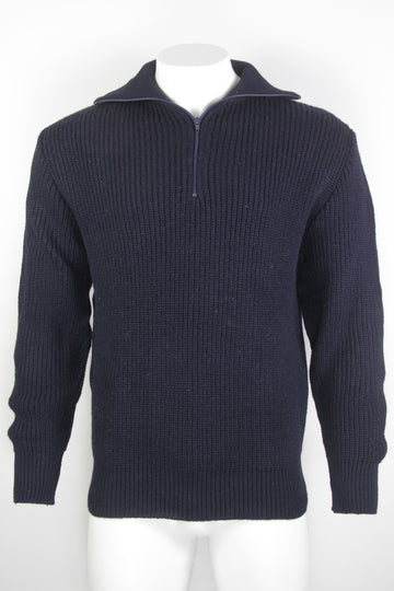 Vintage Chunky Knitted Quarter Zip Grunge Sweater -  L