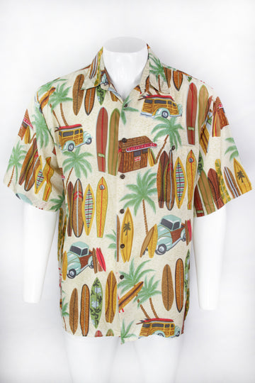 Vintage Silk Hawaiian Shirt - XXL