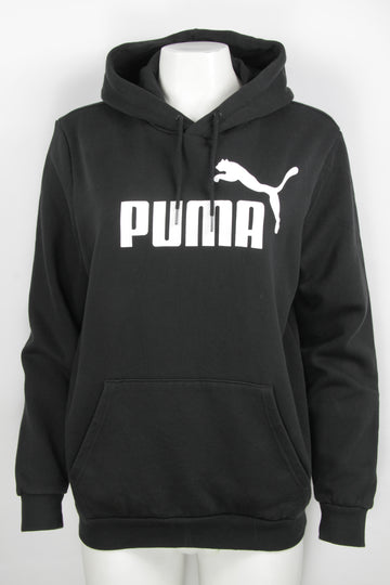 Vintage Black Puma Logo Hoodie - M
