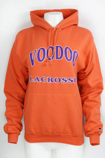 Vintage Champion Orange Voodoo Lacrosse Hoodie - S
