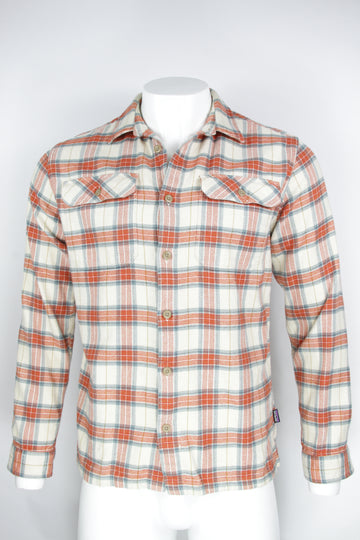 Vintage Cream Patagonia Fjord  Light Sesame Checked Flannel Shirt- M