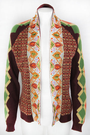 Vintage Y2k Etro Milan Embroidered Cardigan - M