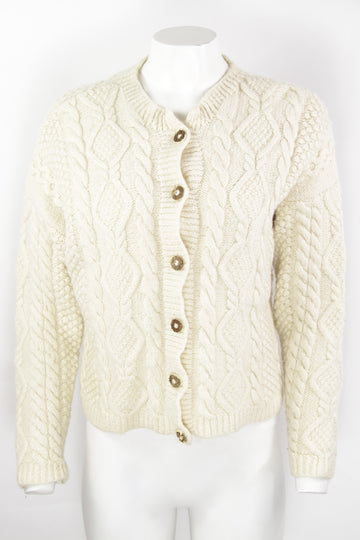 Vintage Aaran Cable Knitted Cardian - S