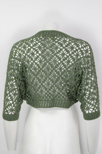 Vintage Ladies Crochet Knit cardigan Morgan de Toi - M
