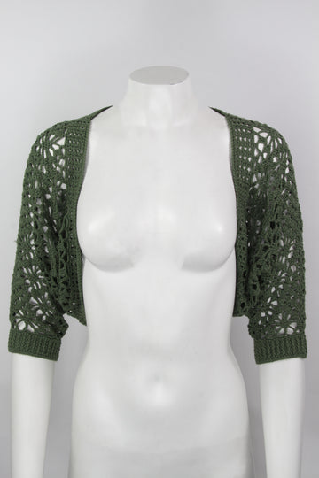 Vintage Ladies Crochet Knit cardigan Morgan de Toi - M
