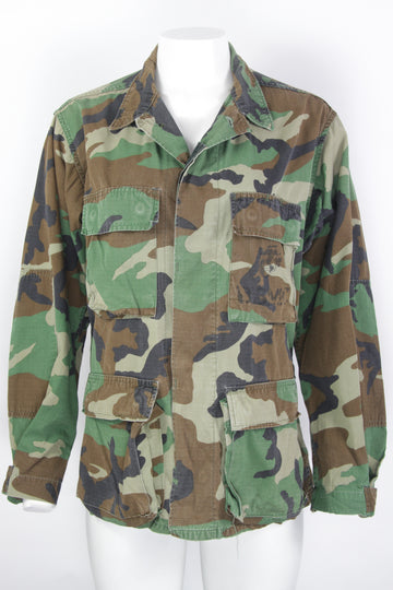 Vintage Woodland Cammo US Marine Corps 70s Field Jacket - S