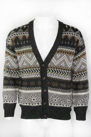 Vintage 80/90s Patterned Cardigan - M