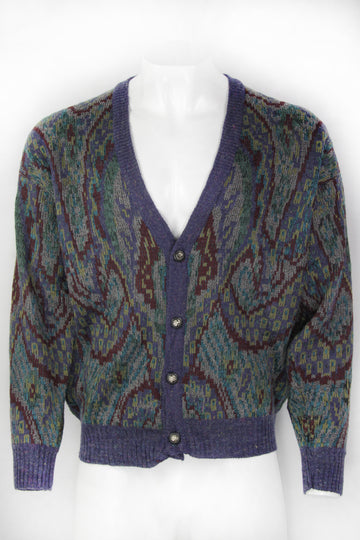 Vintage 80/90s Patterned Cardigan - XL