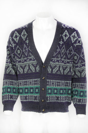 Vintage 80/90s Patterned Cardigan - XL