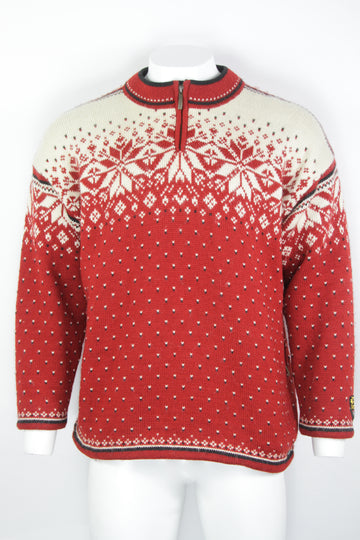 Vintage Dale of Norway Norwegian Quarter Zip Sweater  - XL