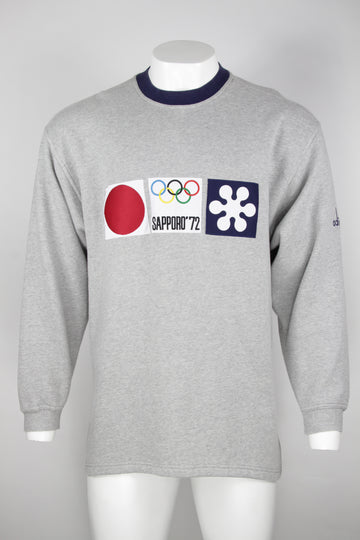 Vintage Sapporo 72' Japanese winter Olympics Adidas Crew sweatshirt - XL