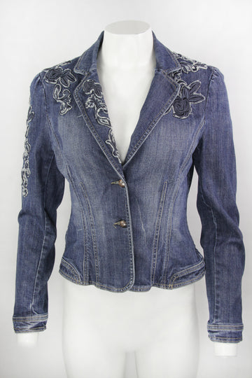 Vintage Y2k Denim Blazer - S/M