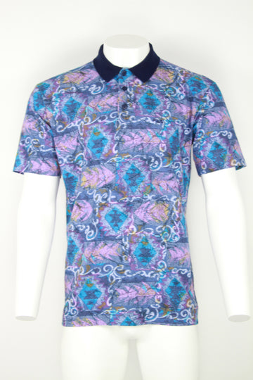 Vintage 90s Patterned Fila polo shirt - XL