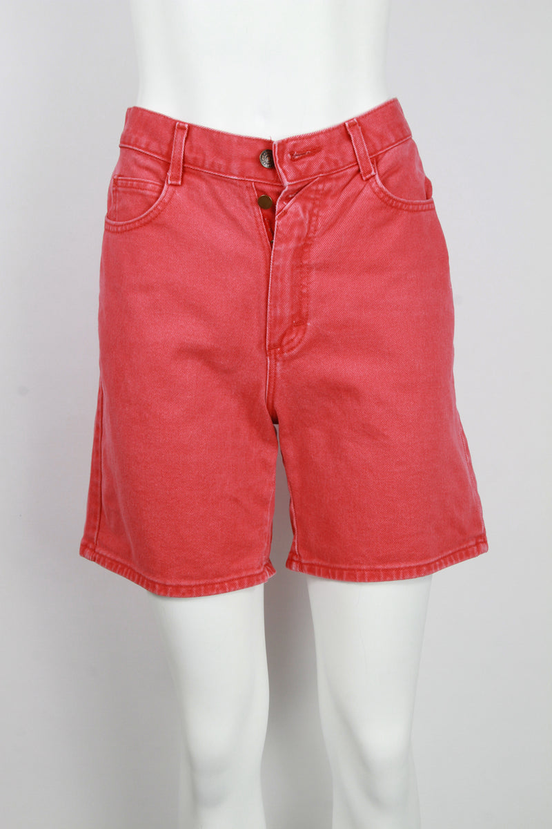 Red shorts denim sale
