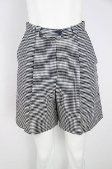 Pleated  New Wool Hounds Tooth Pleated Shorts  - S
