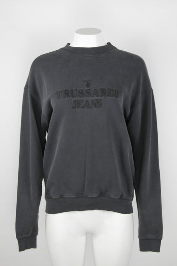 Vintage Trussardi Jeans Embroidered crew sweatshirt - M