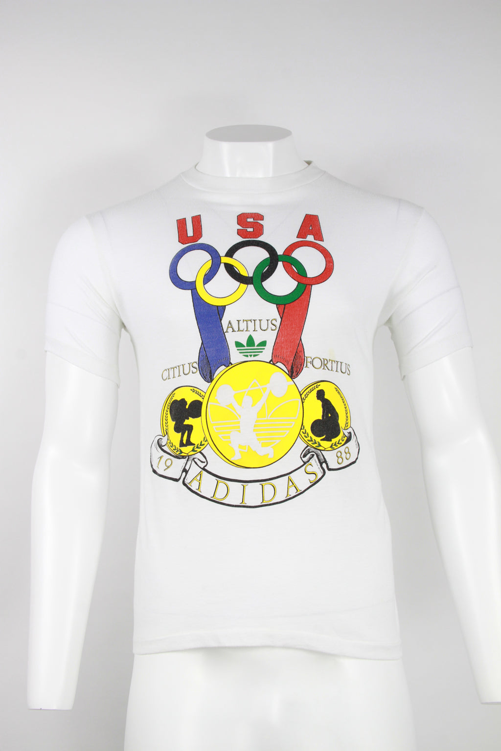Rare Vintage Adidas 1988 USA Olympics T-shirt 'MADE IN USA' - White – — Pop  Boutique Online
