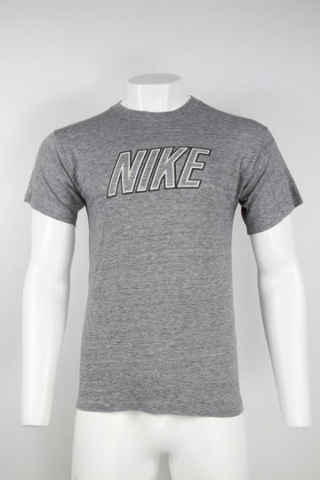 Vintage 1980s Nike thin heather grey marl tee - M/L