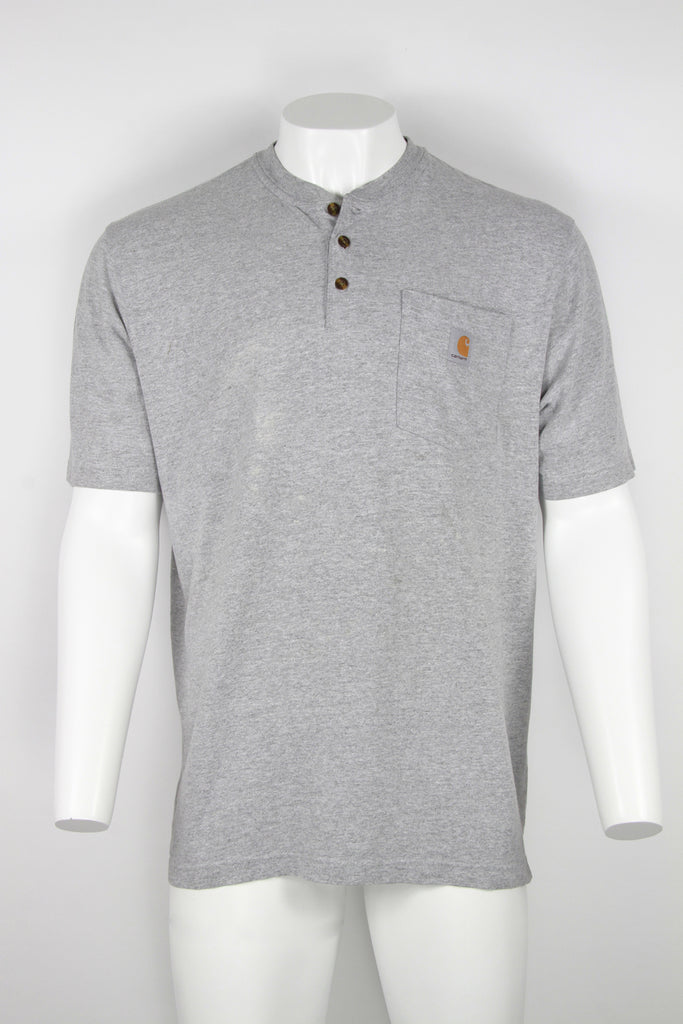 Vintage Carhartt 3 button t-shirt - Grey - L — Pop Boutique Online
