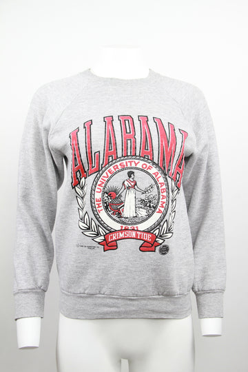 US Printed Crew - 'University of Alabama' - Grey - S