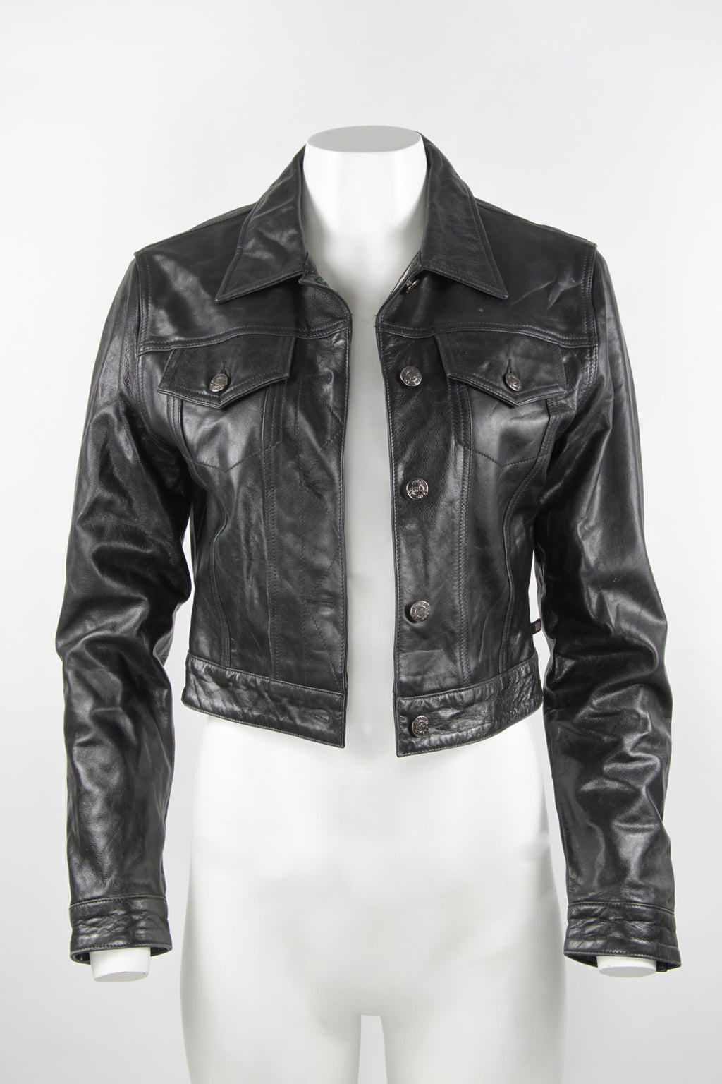 Ralph lauren women's black leather jacket Clearance